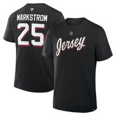 Jacob Markstrom New Jersey Devils Fanatics Authentic Stack Name & Number T-Shirt Discount