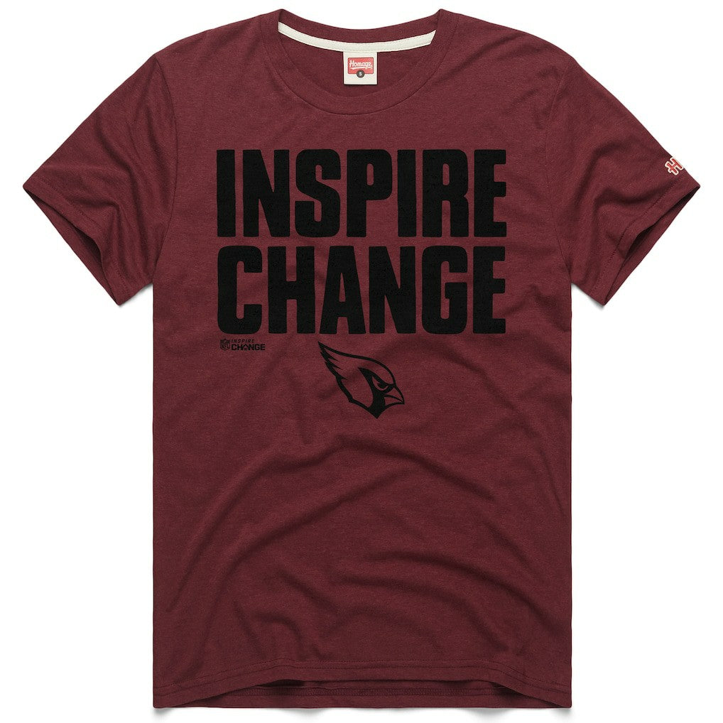 Arizona Cardinals  Homage Unisex 2024 Inspire Change Tri-Blend T-Shirt