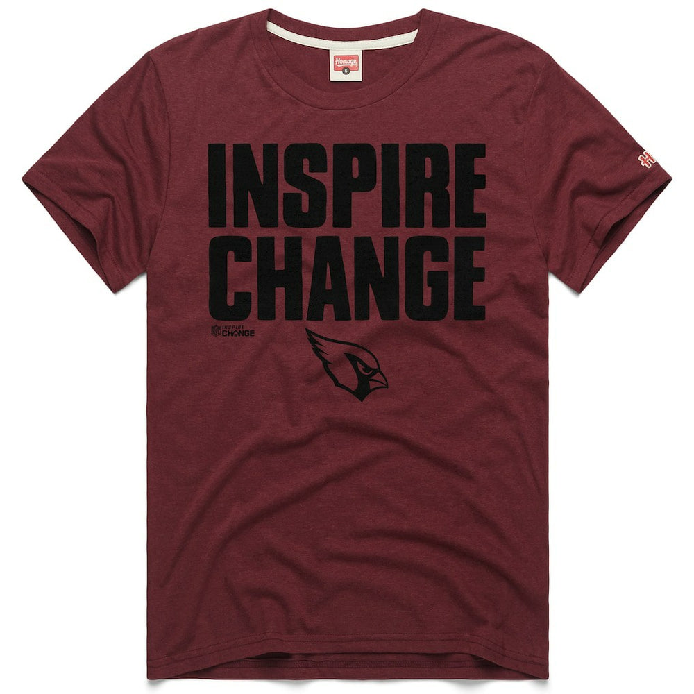Arizona Cardinals  Homage Unisex 2024 Inspire Change Tri-Blend T-Shirt
