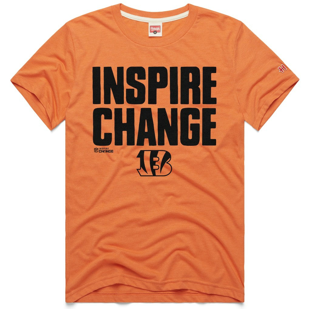 Cincinnati Bengals  Homage Unisex 2024 Inspire Change Tri-Blend T-Shirt