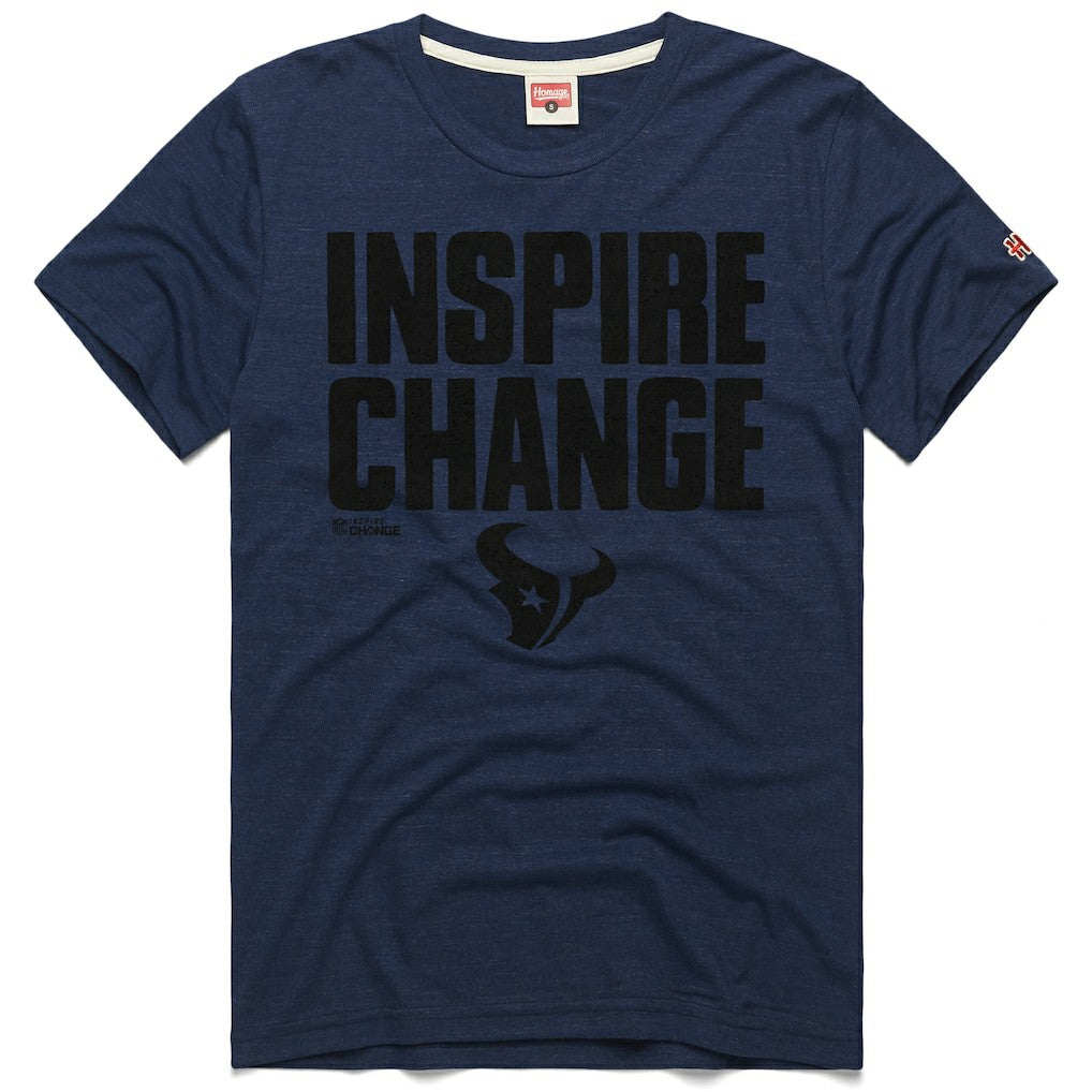 Houston Texans  Homage Unisex 2024 Inspire Change Tri-Blend T-Shirt