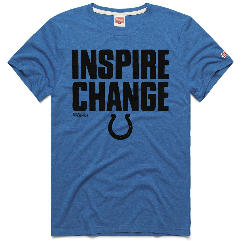 Indianapolis Colts  Homage Unisex 2024 Inspire Change Tri-Blend T-Shirt