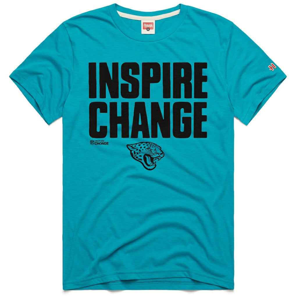Jacksonville Jaguars  Homage Unisex 2024 Inspire Change Tri-Blend T-Shirt