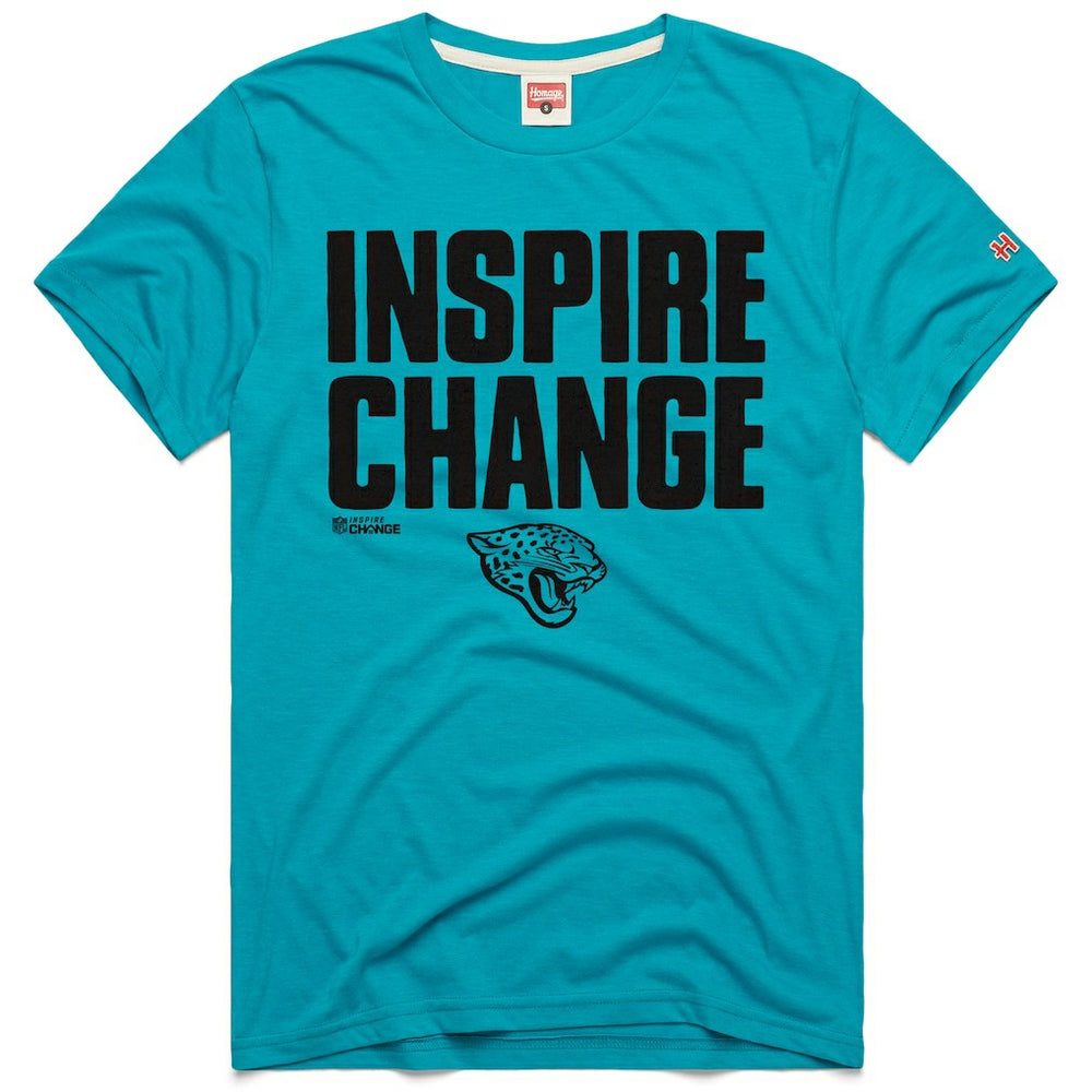 Jacksonville Jaguars  Homage Unisex 2024 Inspire Change Tri-Blend T-Shirt