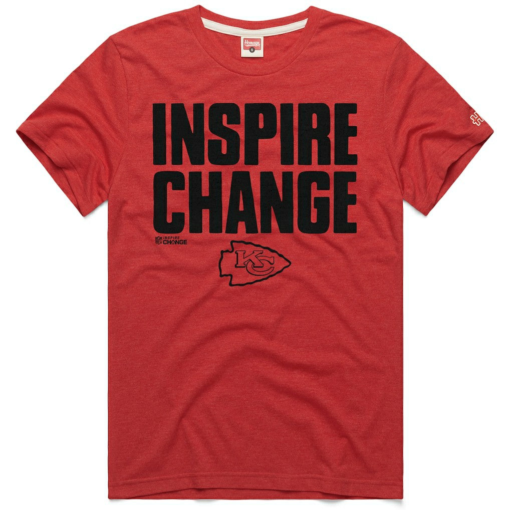 Kansas City Chiefs  Homage Unisex 2024 Inspire Change Tri-Blend T-Shirt