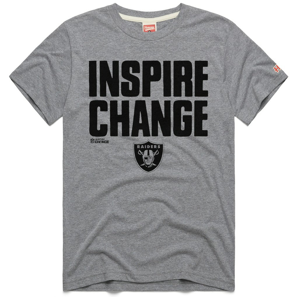 Las Vegas Raiders  Homage Unisex 2024 Inspire Change Tri-Blend T-Shirt