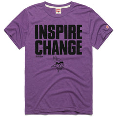 Minnesota Vikings  Homage Unisex 2024 Inspire Change Tri-Blend T-Shirt