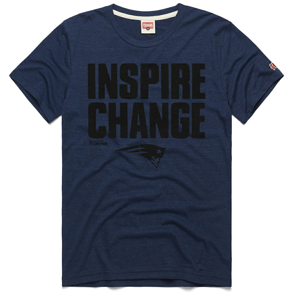 New England Patriots  Homage Unisex 2024 Inspire Change Tri-Blend T-Shirt