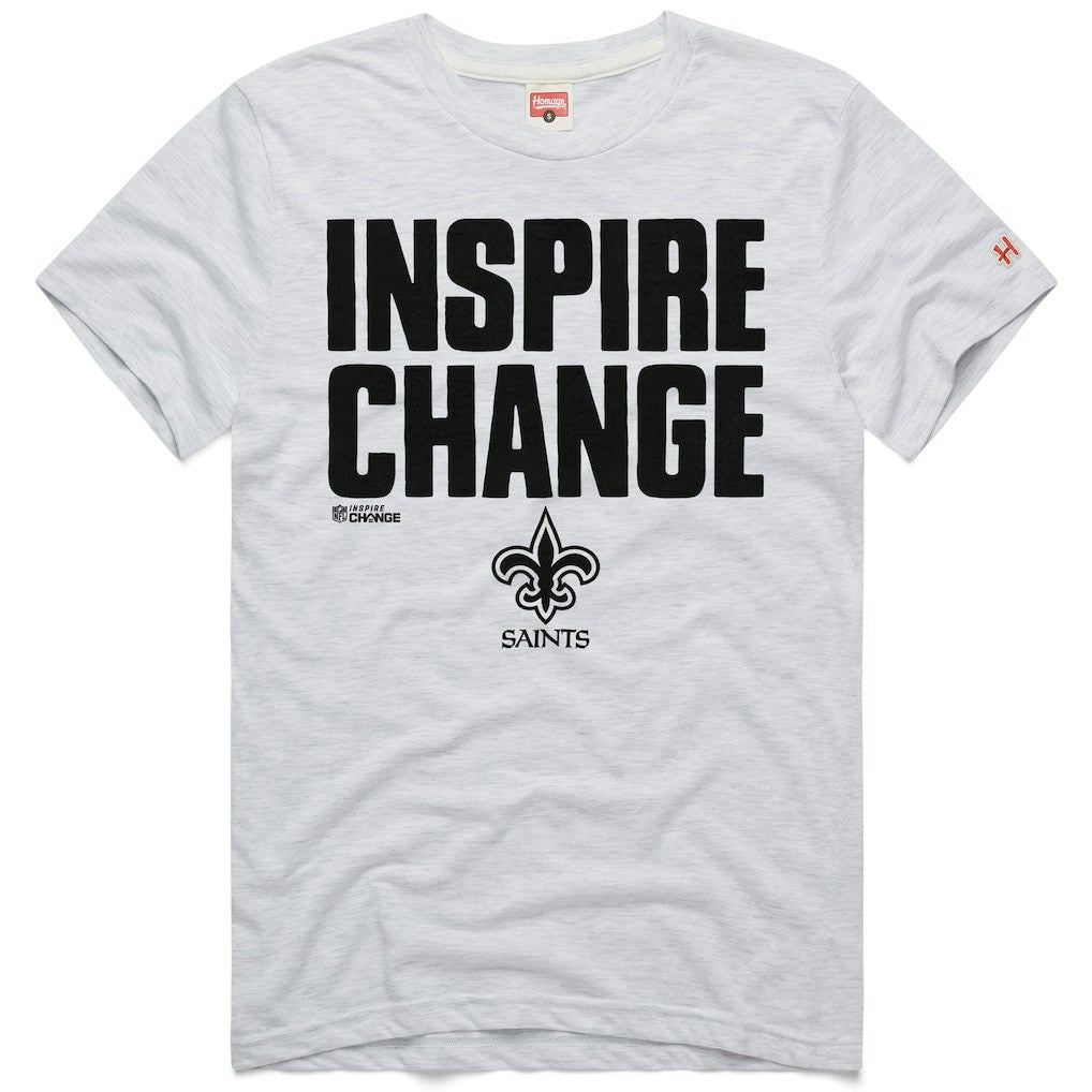 New Orleans Saints  Homage Unisex 2024 Inspire Change Tri-Blend T-Shirt