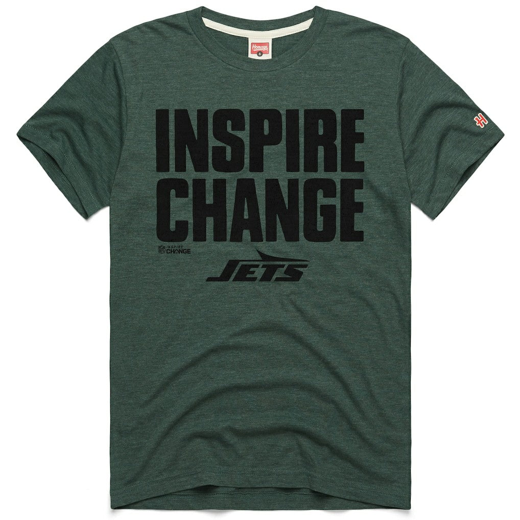 New York Jets  Homage Unisex 2024 Inspire Change Tri-Blend T-Shirt
