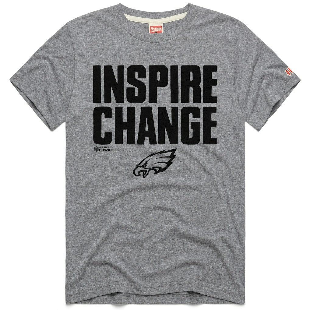 Philadelphia Eagles  Homage Unisex 2024 Inspire Change Tri-Blend T-Shirt