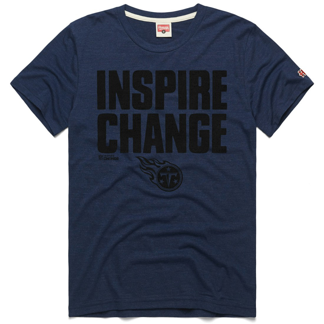 Tennessee Titans  Homage Unisex 2024 Inspire Change Tri-Blend T-Shirt