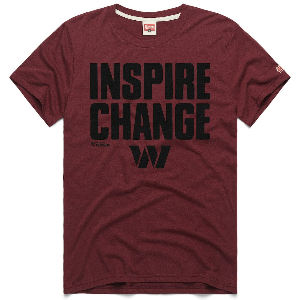 Washington Commanders  Homage Unisex 2024 Inspire Change Tri-Blend T-Shirt