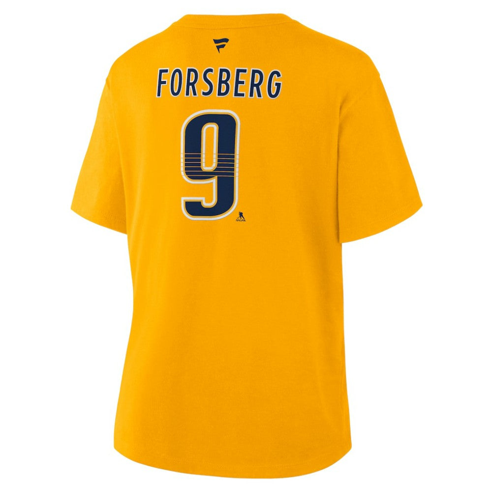 Filip Forsberg Nashville Predators Fanatics Women's Authentic Stack Name & Number T-Shirt Sale