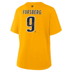Filip Forsberg Nashville Predators Fanatics Women's Authentic Stack Name & Number T-Shirt Sale