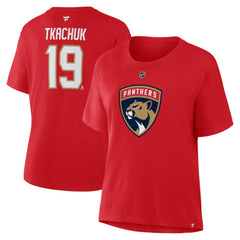 Matthew Tkachuk Florida Panthers Fanatics Women's Authentic Stack Name & Number T-Shirt Sale