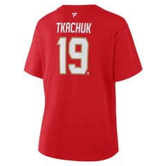 Matthew Tkachuk Florida Panthers Fanatics Women's Authentic Stack Name & Number T-Shirt Sale