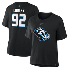 Logan Cooley Utah Mammoth Fanatics Women's Authentic Stack Name & Number T-Shirt For Sale
