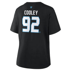 Logan Cooley Utah Mammoth Fanatics Women's Authentic Stack Name & Number T-Shirt For Sale