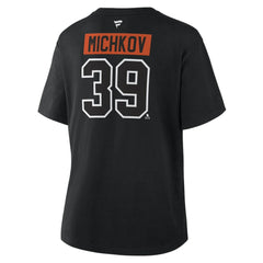 Matvei Michkov Philadelphia Flyers Fanatics Women's Authentic Stack Name & Number T-Shirt Outlet