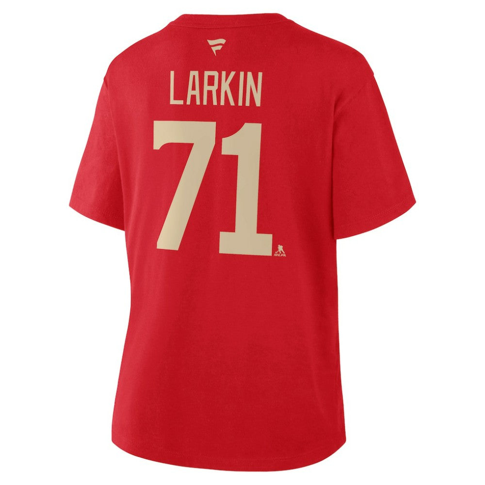 Dylan Larkin Detroit Red Wings Fanatics Women's Authentic Stack Name & Number T-Shirt On Sale