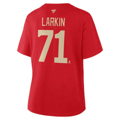 Dylan Larkin Detroit Red Wings Fanatics Women's Authentic Stack Name & Number T-Shirt On Sale