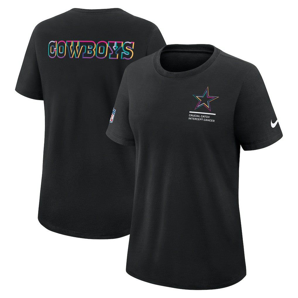 Dallas Cowboys Nike Women's 2025 NFL Crucial Catch Tri-Blend Dri-FIT T-Shirt