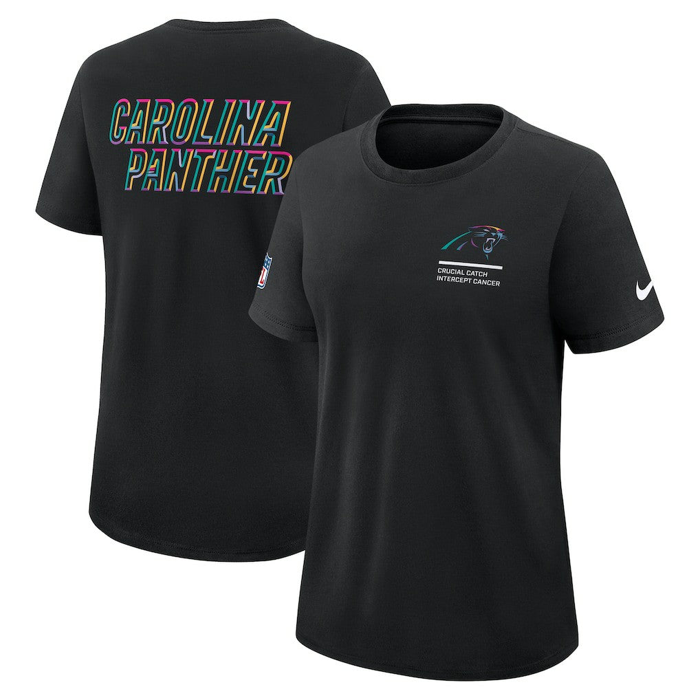 Carolina Panthers Nike Women's 2025 NFL Crucial Catch Tri-Blend Dri-FIT T-Shirt