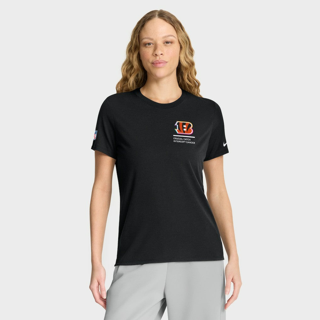 Cincinnati Bengals Nike Women's 2025 NFL Crucial Catch Tri-Blend Dri-FIT T-Shirt