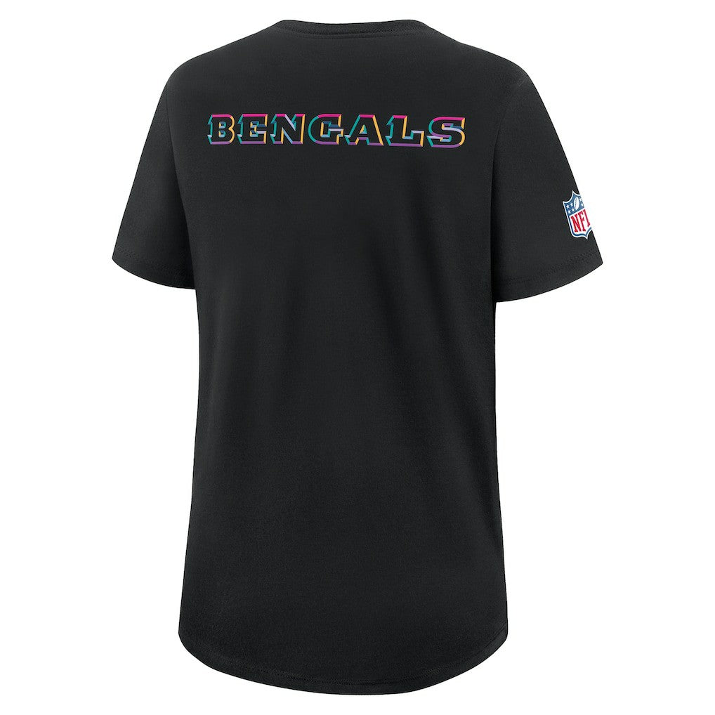Cincinnati Bengals Nike Women's 2025 NFL Crucial Catch Tri-Blend Dri-FIT T-Shirt