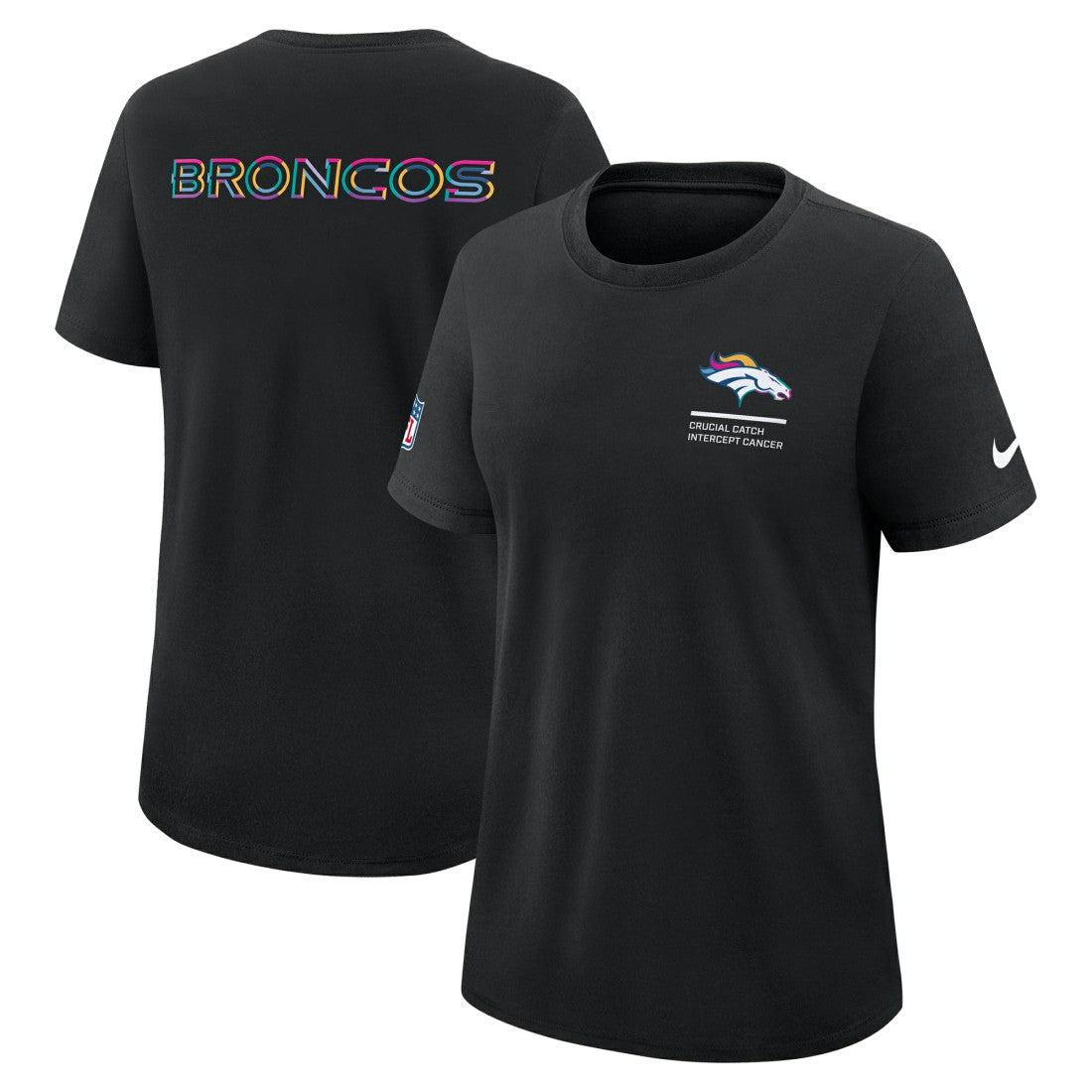 Denver Broncos Nike Women's 2025 NFL Crucial Catch Tri-Blend Dri-FIT T-Shirt