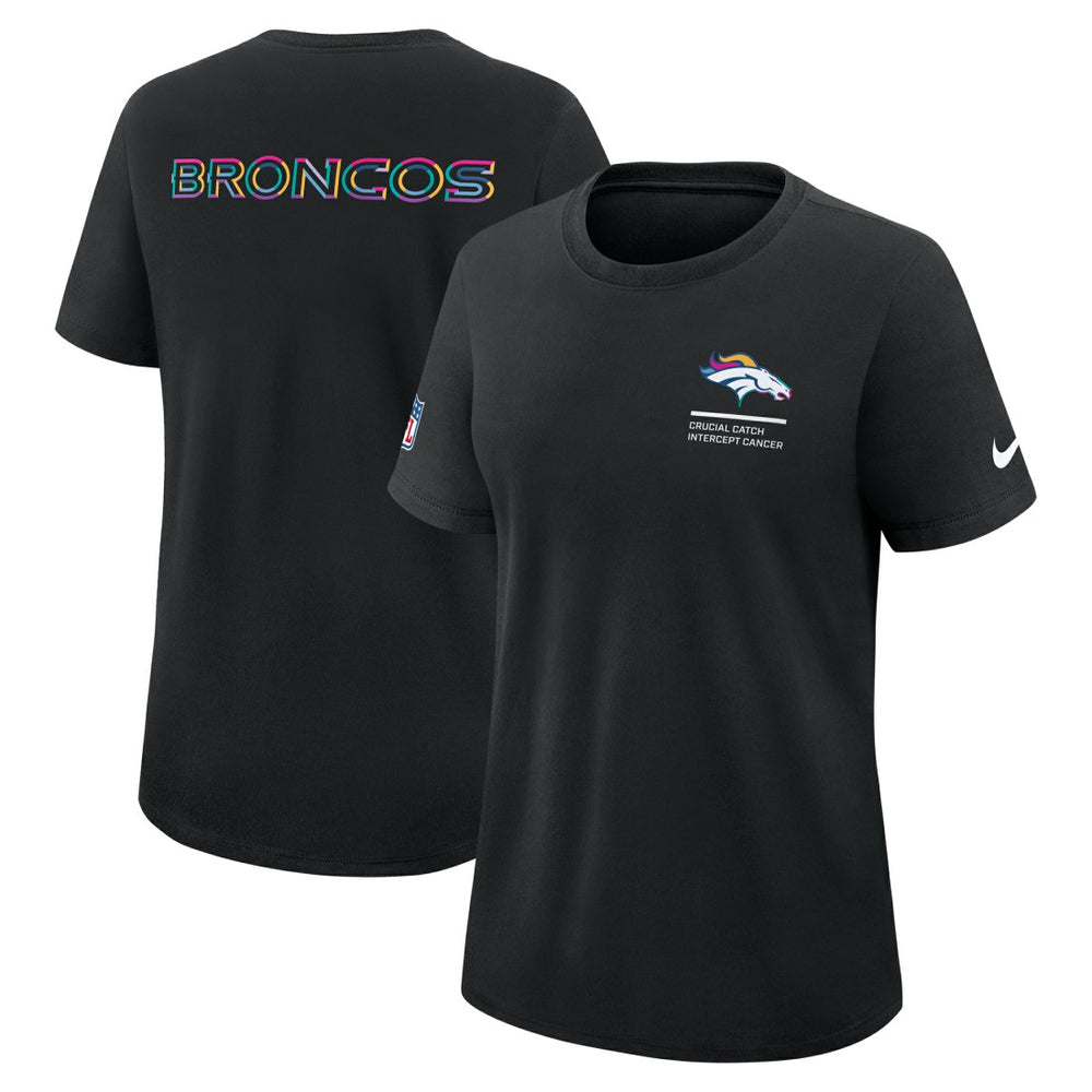 Denver Broncos Nike Women's 2025 NFL Crucial Catch Tri-Blend Dri-FIT T-Shirt