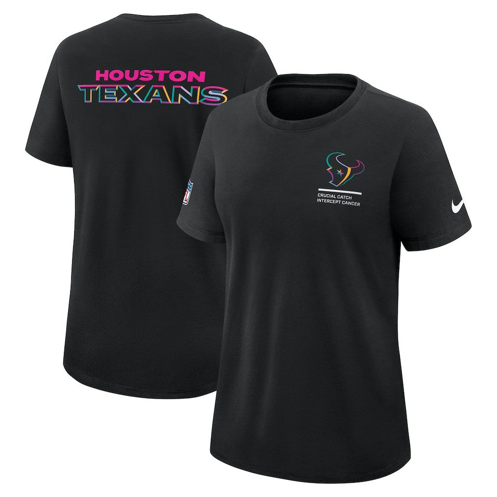 Houston Texans Nike Women's 2025 NFL Crucial Catch Tri-Blend Dri-FIT T-Shirt