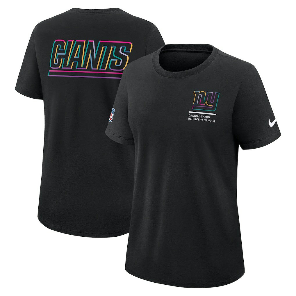 New York Giants Nike Women's 2025 NFL Crucial Catch Tri-Blend Dri-FIT T-Shirt