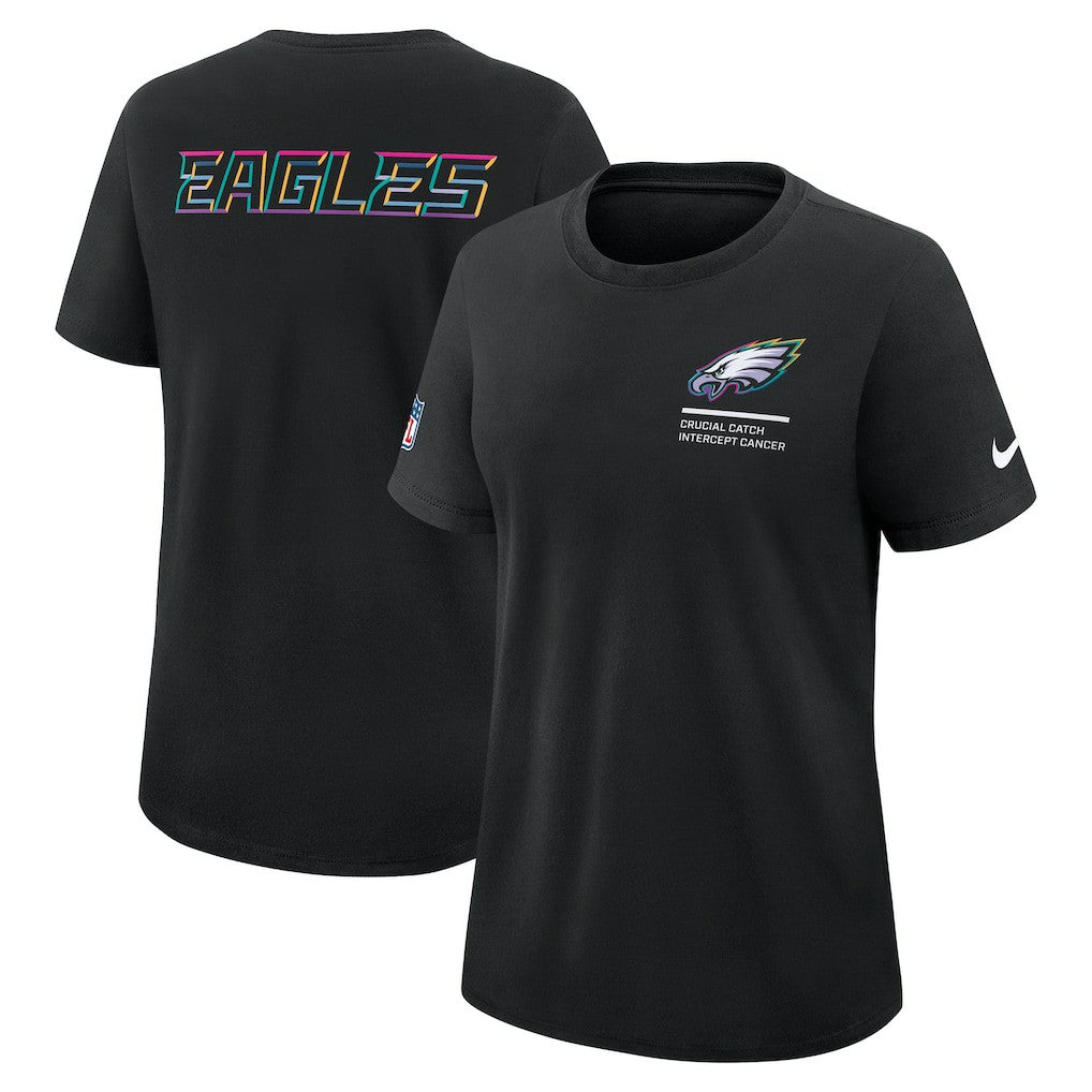 Philadelphia Eagles Nike Women's 2025 NFL Crucial Catch Tri-Blend Dri-FIT T-Shirt