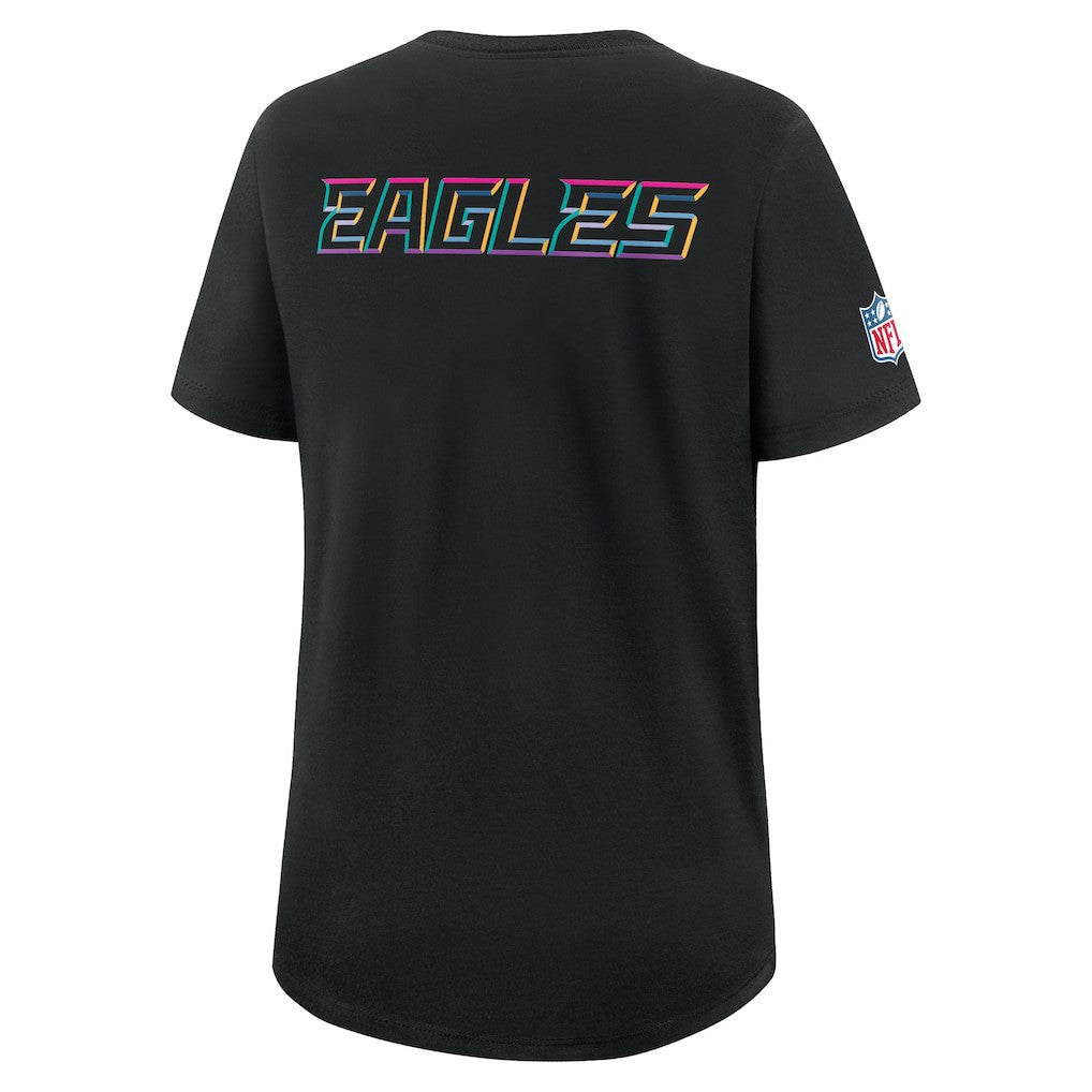 Philadelphia Eagles Nike Women's 2025 NFL Crucial Catch Tri-Blend Dri-FIT T-Shirt