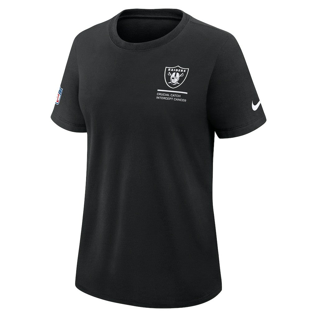 Las Vegas Raiders Nike Women's 2025 NFL Crucial Catch Tri-Blend Dri-FIT T-Shirt