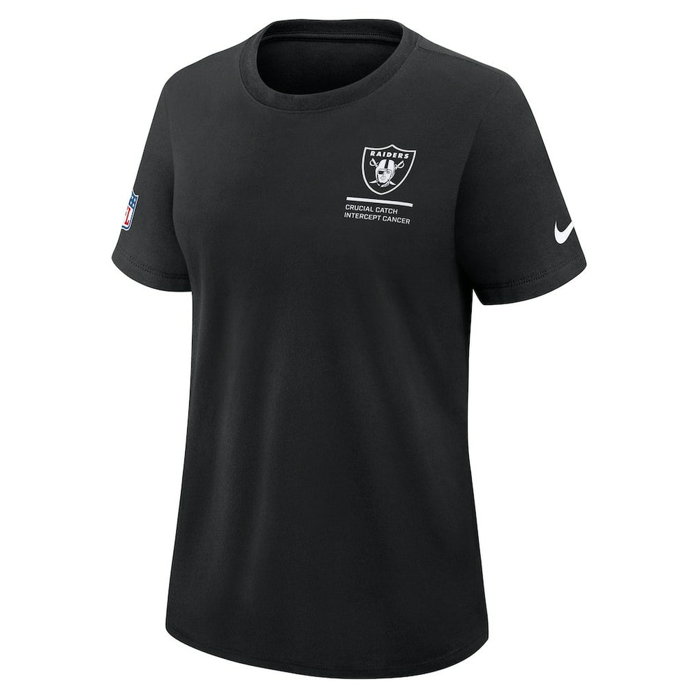 Las Vegas Raiders Nike Women's 2025 NFL Crucial Catch Tri-Blend Dri-FIT T-Shirt