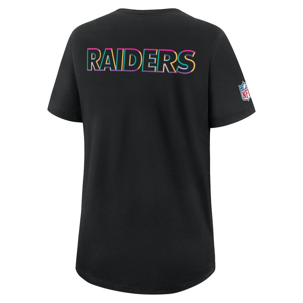 Las Vegas Raiders Nike Women's 2025 NFL Crucial Catch Tri-Blend Dri-FIT T-Shirt