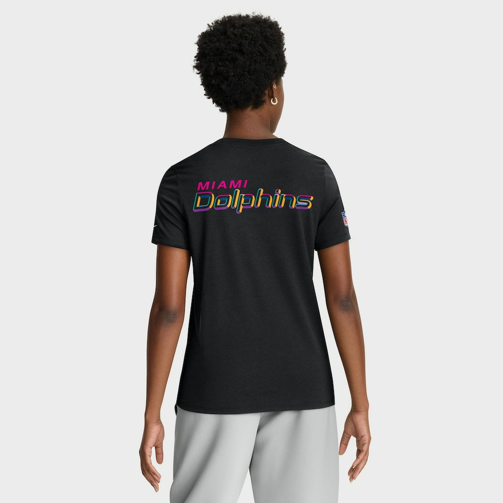 Miami Dolphins Nike Women's 2025 NFL Crucial Catch Tri-Blend Dri-FIT T-Shirt