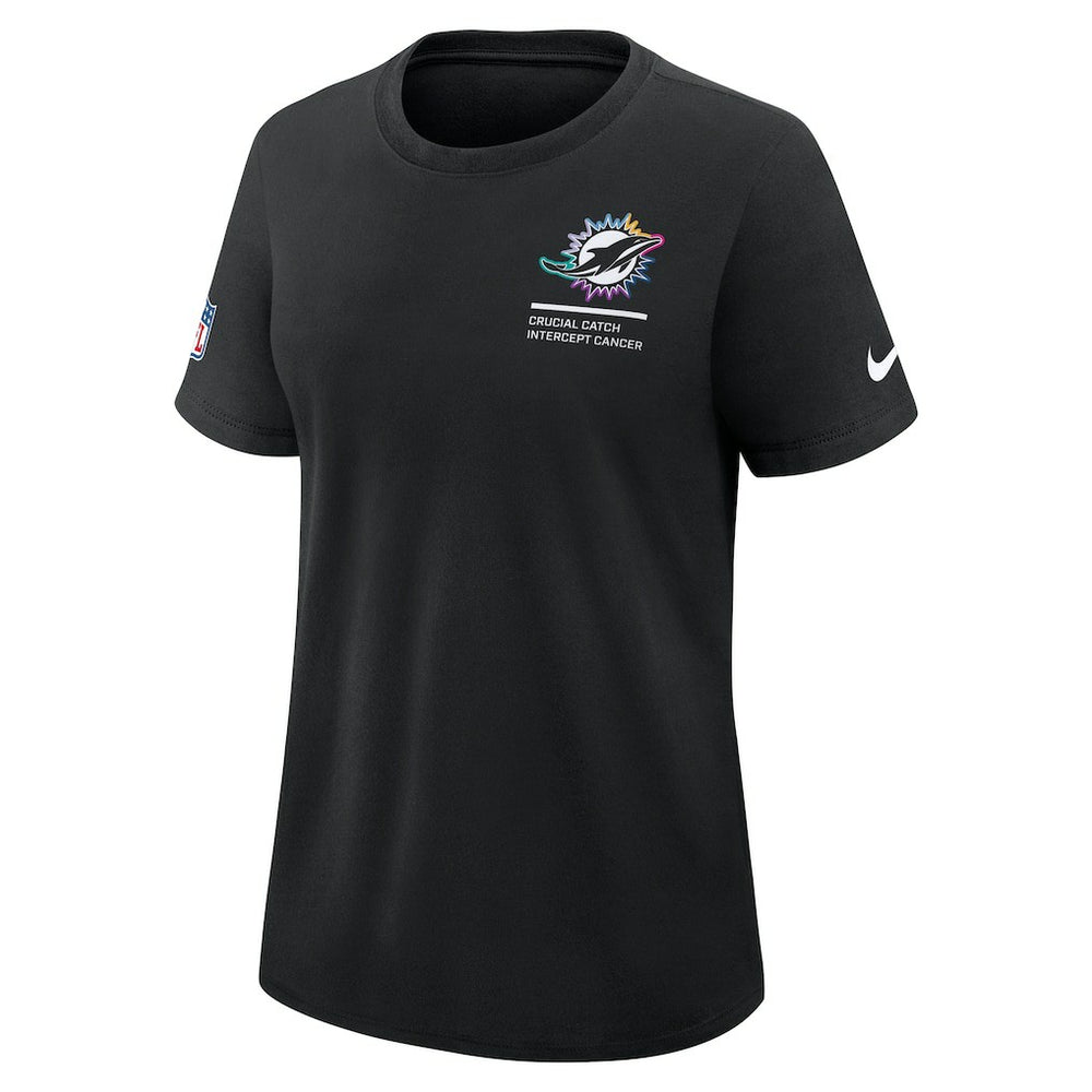 Miami Dolphins Nike Women's 2025 NFL Crucial Catch Tri-Blend Dri-FIT T-Shirt