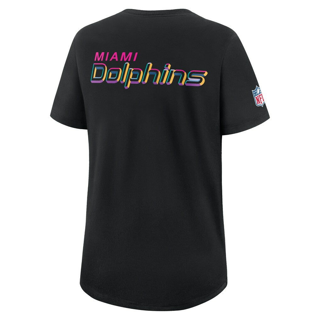Miami Dolphins Nike Women's 2025 NFL Crucial Catch Tri-Blend Dri-FIT T-Shirt
