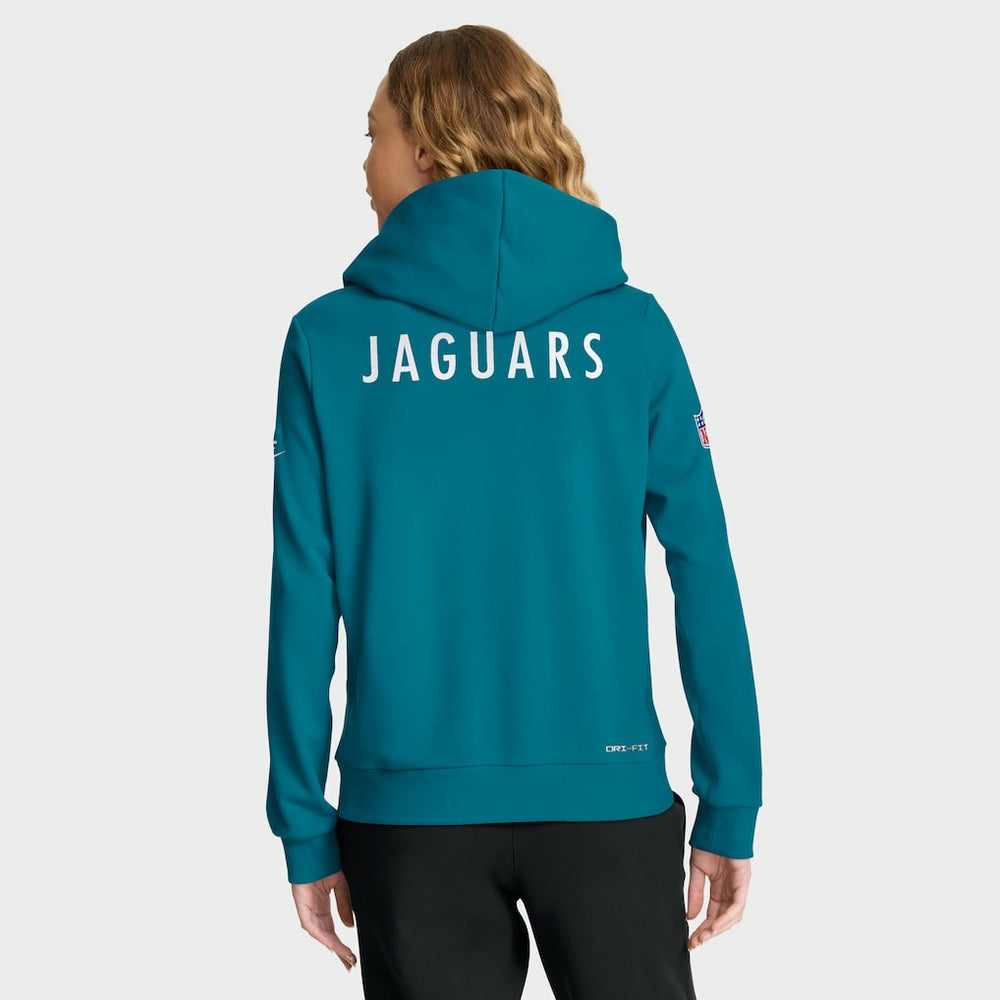 Jacksonville Jaguars Nike Women's Throwback Sideline Standard Issue Dri-FIT Hoodie