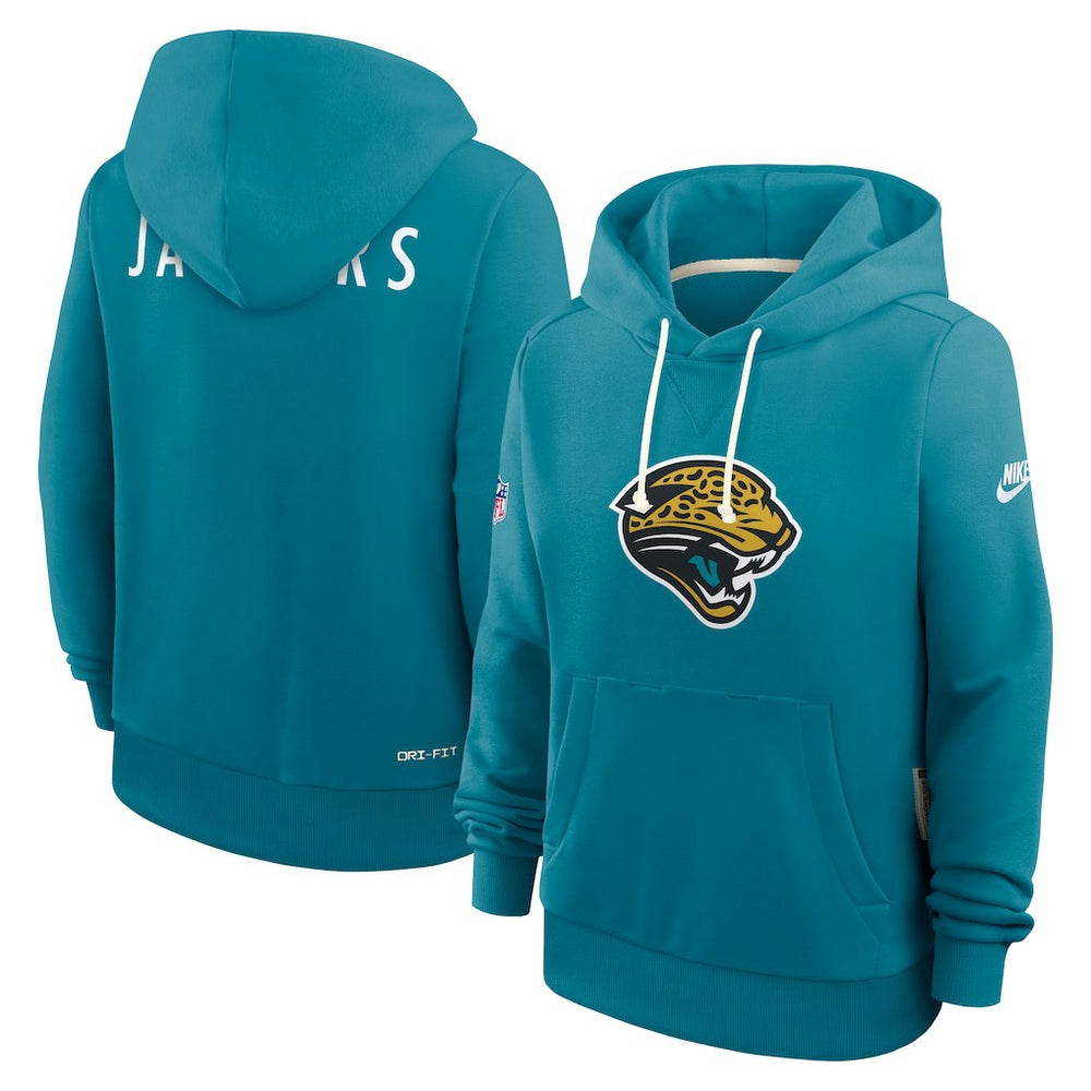 Jacksonville Jaguars Nike Women's Throwback Sideline Standard Issue Dri-FIT Hoodie