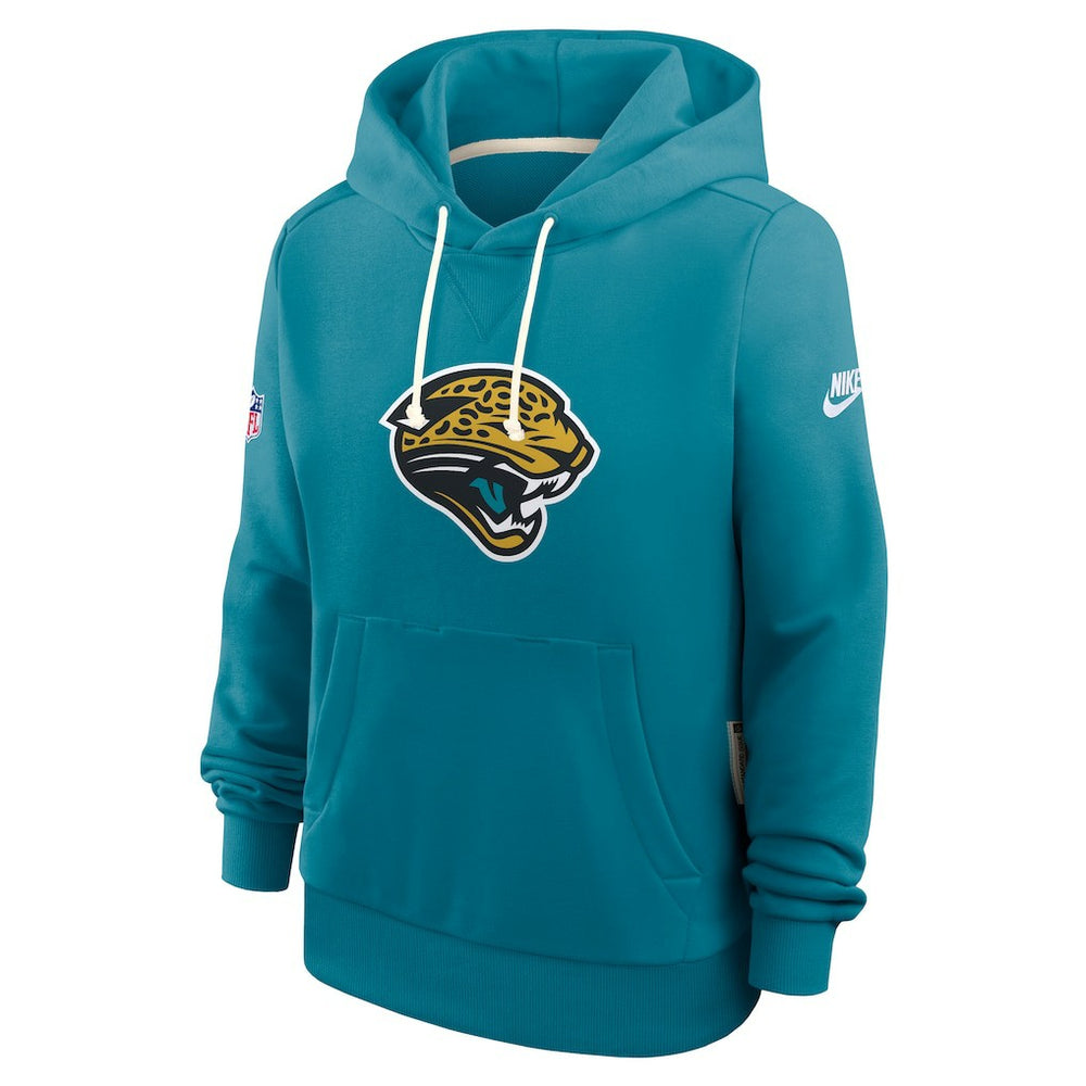 Jacksonville Jaguars Nike Women's Throwback Sideline Standard Issue Dri-FIT Hoodie