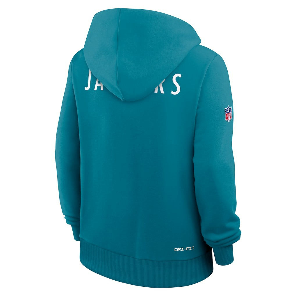 Jacksonville Jaguars Nike Women's Throwback Sideline Standard Issue Dri-FIT Hoodie