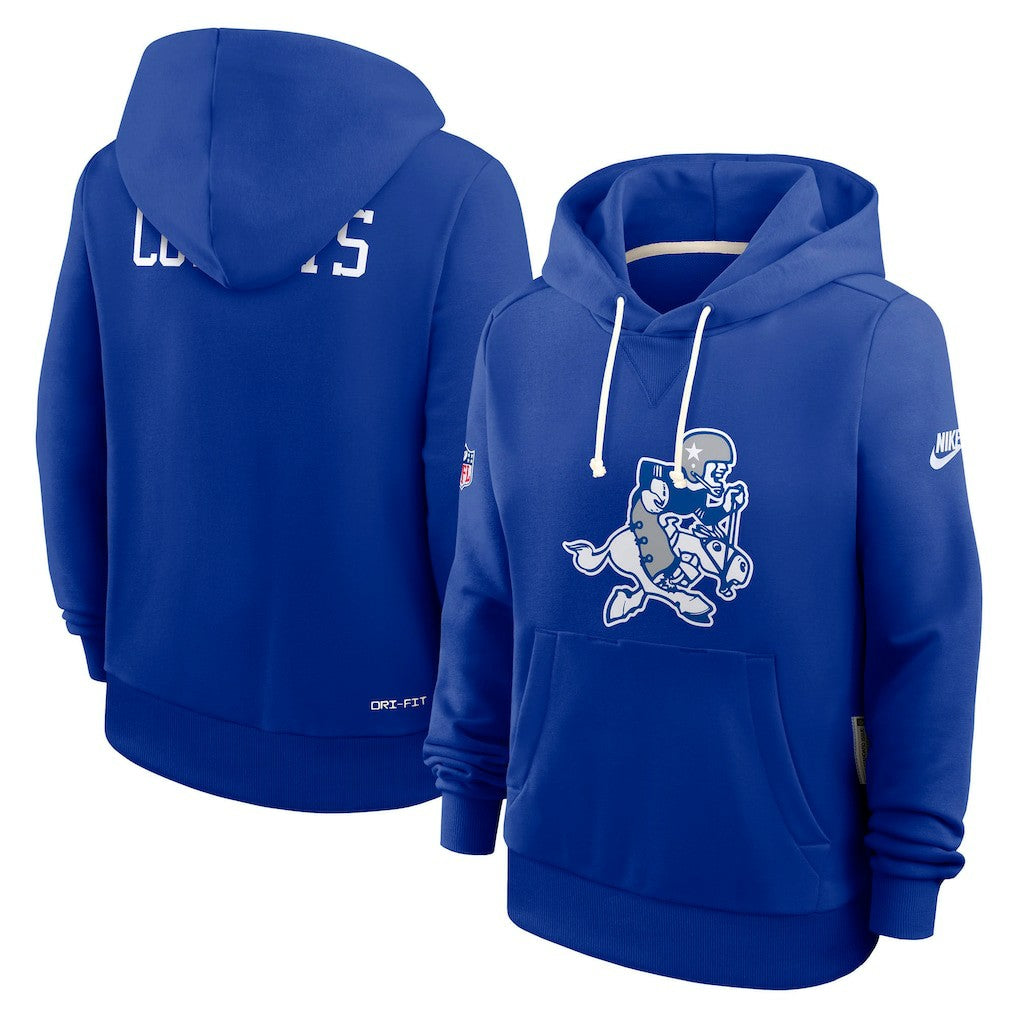 Dallas Cowboys Nike Women's Throwback Sideline Standard Issue Dri-FIT Hoodie