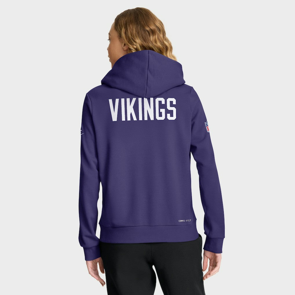 Minnesota Vikings Nike Women's Throwback Sideline Standard Issue Dri-FIT Hoodie