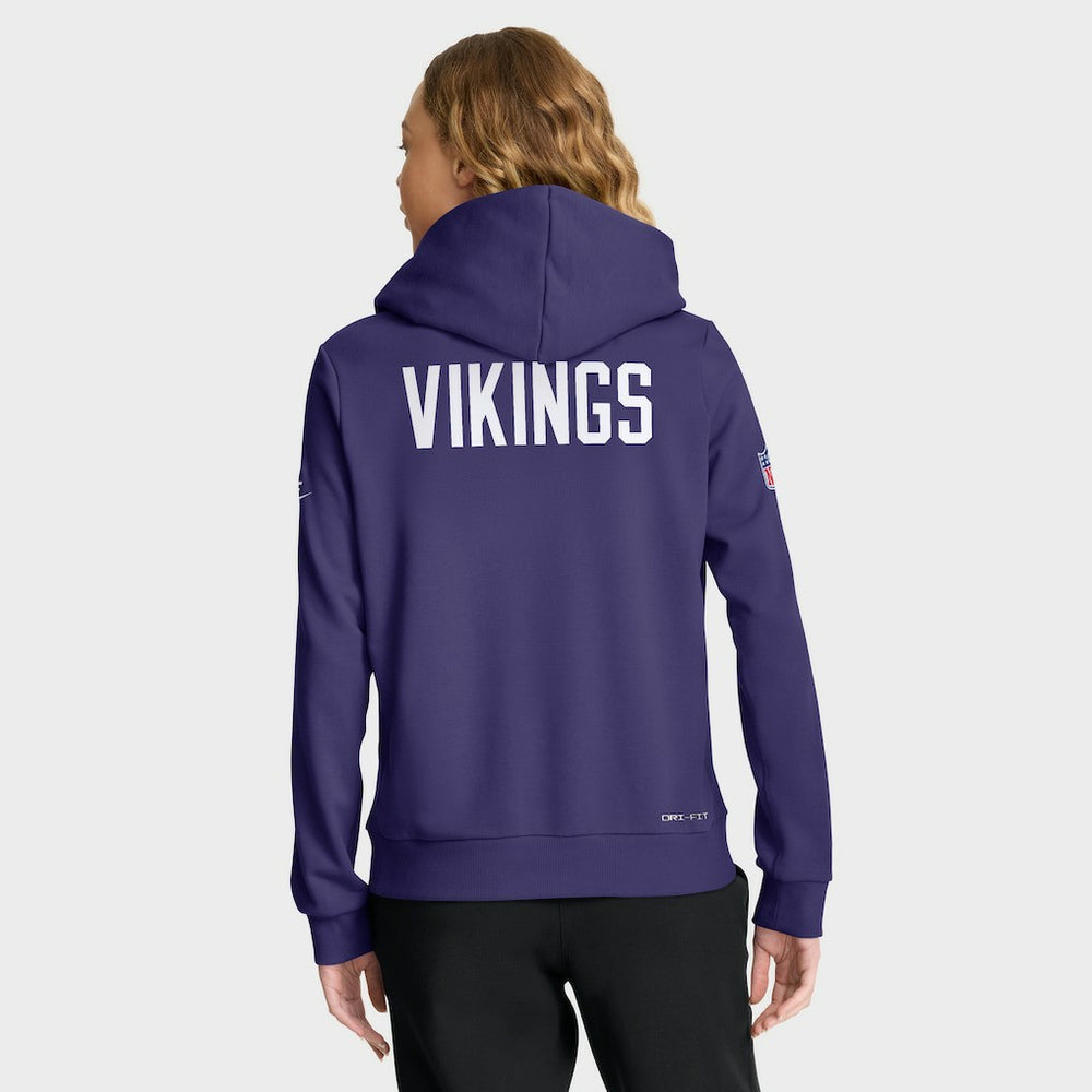 Minnesota Vikings Nike Women's Throwback Sideline Standard Issue Dri-FIT Hoodie