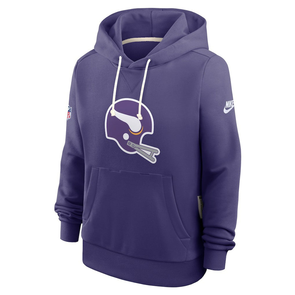 Minnesota Vikings Nike Women's Throwback Sideline Standard Issue Dri-FIT Hoodie